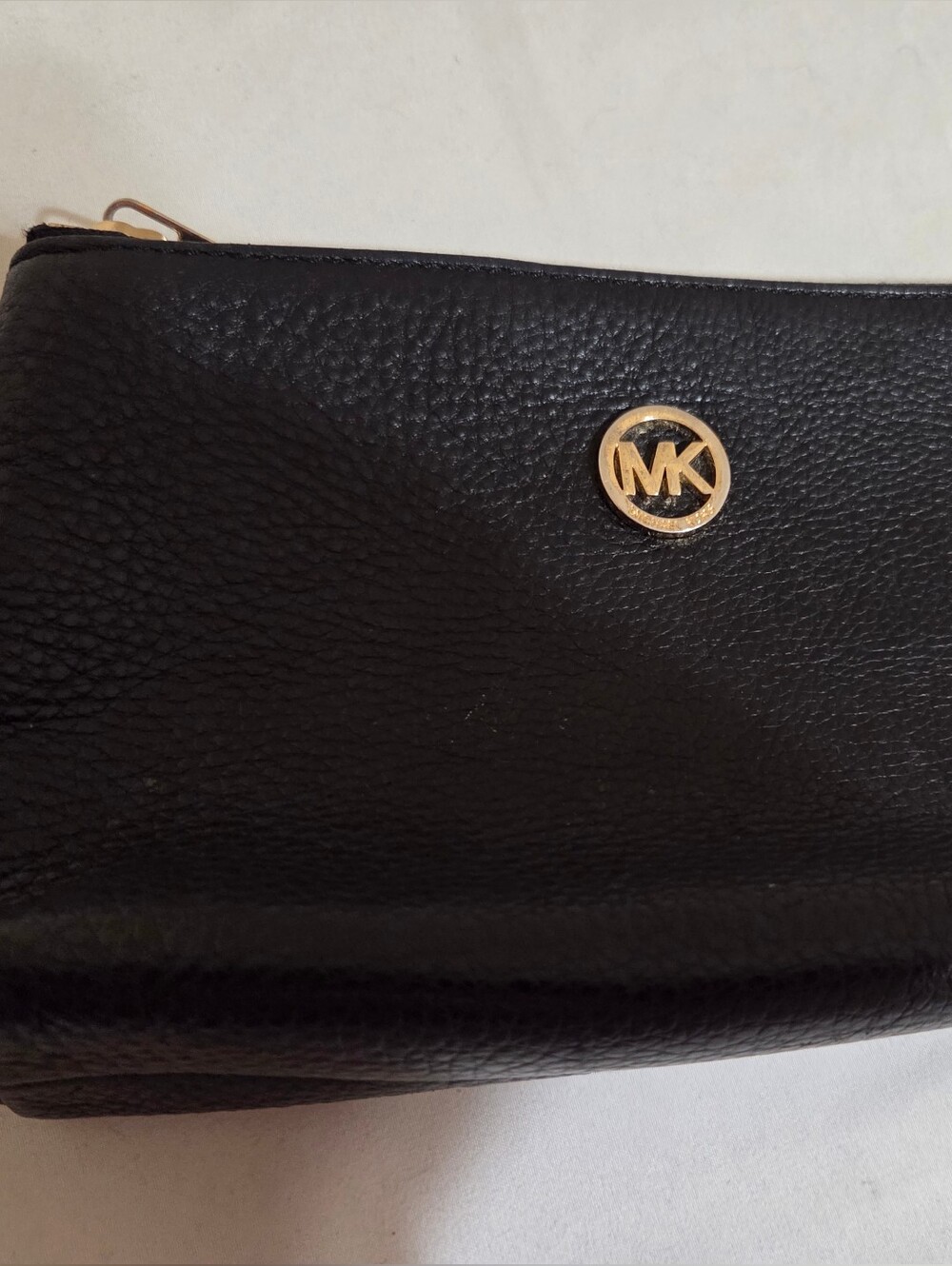 Michael Kors Black Pebbled Leather Clutch